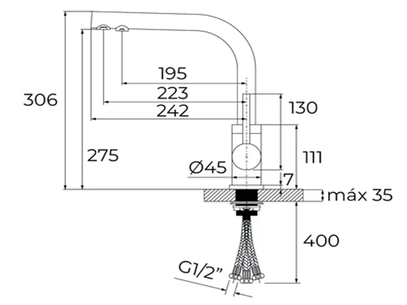 Змішувач кухонний Teka - OS 208 116090001 - 2