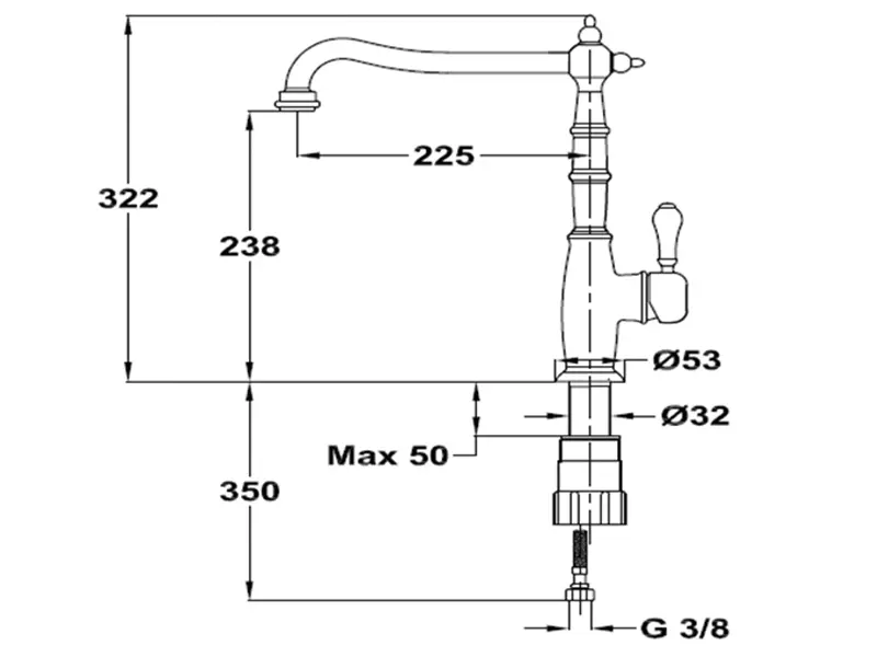 Змішувач кухонний Teka - RT 915 ЛАТУНЬ 116030051 - 2