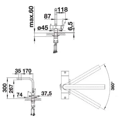 Змішувач кухонний Blanco - 523128 FONTAS II - 21