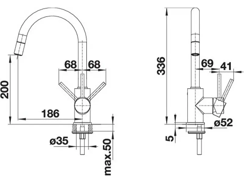 Змішувач кухонний Blanco - MIDA-S 526968 - 6