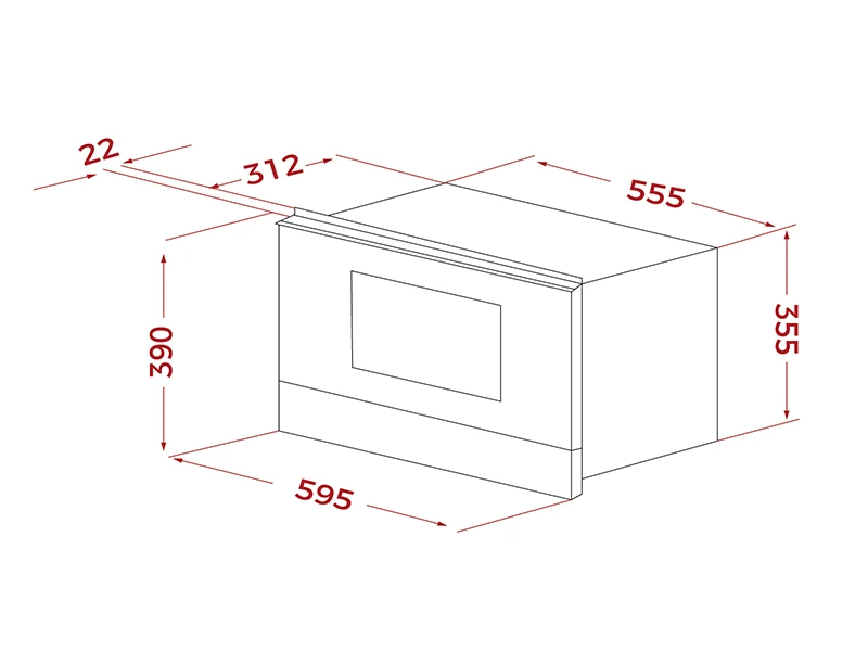 Мікрохвильова піч вбудована Teka - ML 8220 BIS FBK FULL BLACK (112030017) - 9