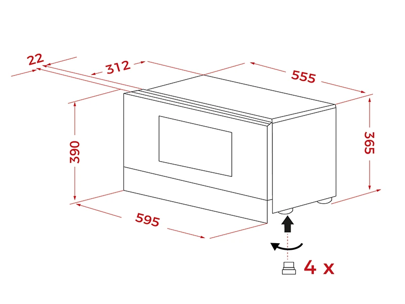 Мікрохвильова піч вбудована Teka - ML 8220 BIS FBK FULL BLACK (112030017) - 12
