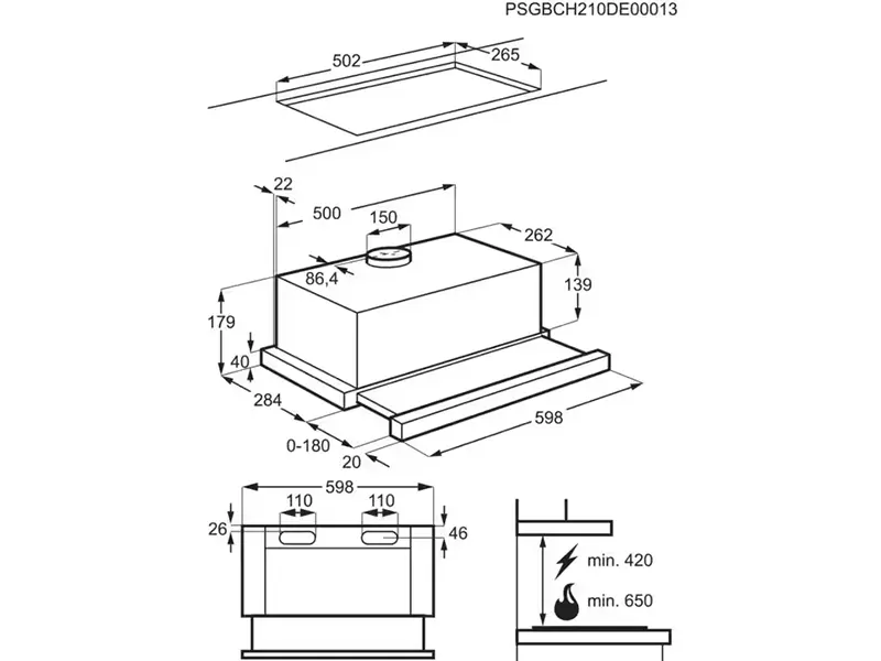 Кухонна витяжка Electrolux - LFP326FB - 49