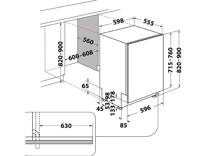 Посудомийна машина вбудована Hotpoint - HM 742 L - 2