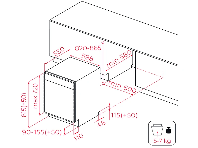 Посудомийна машина вбудована Teka - DFI 46720 114270036 - 5