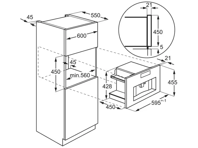 Кавоварка вбудована Electrolux - EBC 85 X - 2