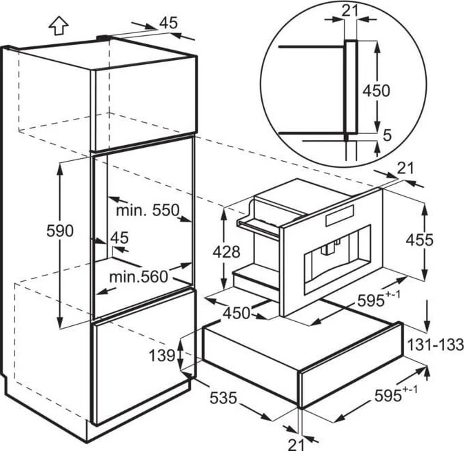 Кавоварка вбудована Electrolux - KBC85X - 2