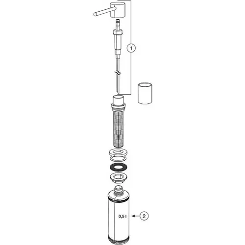 Дозатор Blanco - Lato чорний матовий (525789) - 3