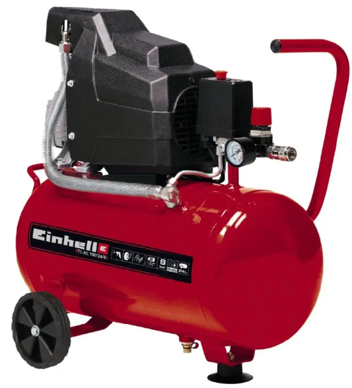 Компресор повітряний Einhell TC-AC 190/24/8, 1500Вт, 24л, 160л/хв, 8бар