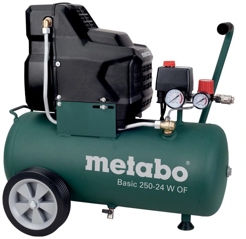 Компресор повітряний Metabo Basic 250-24 W OF безолійний, 1500Вт, 24л, 120л/хв, 8бар