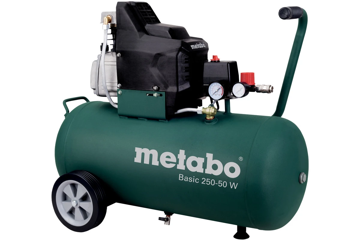Компресор повітряний Metabo Basic 250-50 W, 1500Вт, 50л, 110л/хв, 8бар