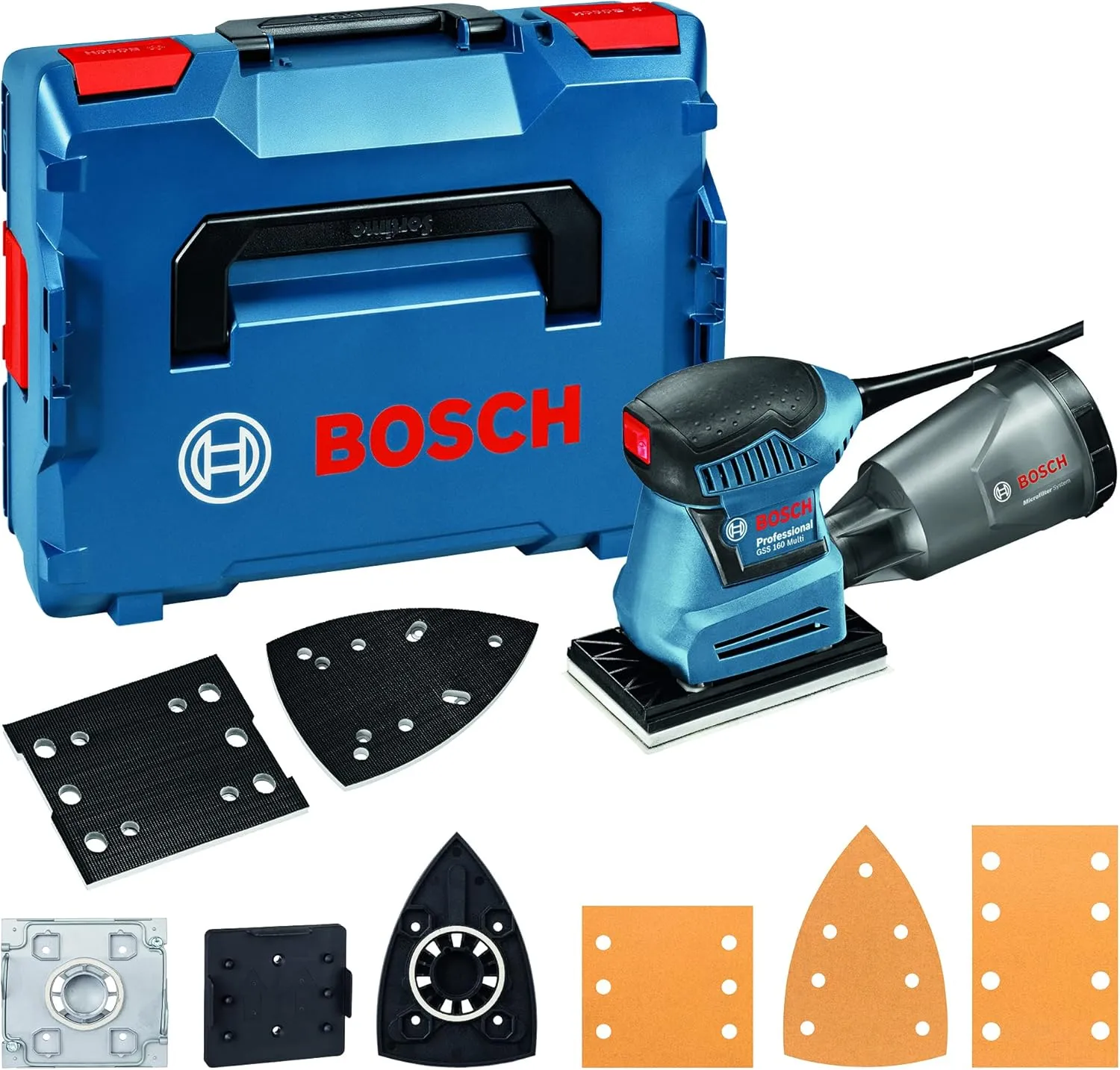 Шліфмашина ексцентрикова Bosch Professional GSS 160 Multi 180Вт 24000об/хв 1.2кг