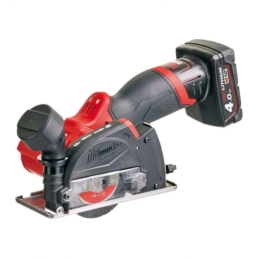 Шліфмашина кутова акумуляторна Milwaukee M12 FCOT-422X 76мм 12В 1x4А·год 1x2А·год ЗП М12-18С 20000об