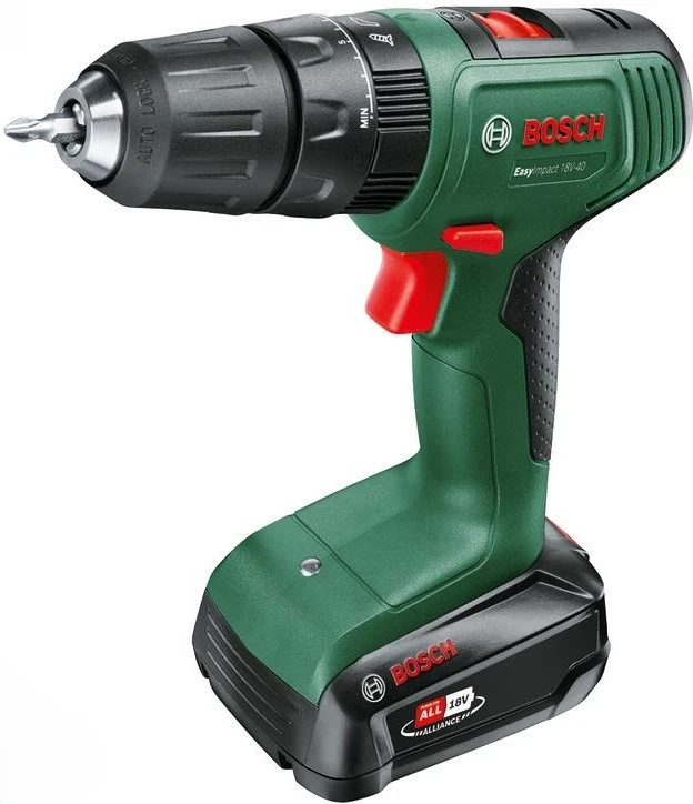 Шурупокрут-дриль акумуляторний Bosch EasyImpact 18V-40 18В 1х1.5А·год 20·38Нм 0-430·0-1650об/хв кейс