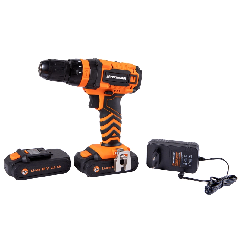 Шурупокрут-дриль акумуляторний Tekhmann TCD-18 Li 2.0 18В 1х2А·год 28Нм 0-350·1300об/хв 1.3кг кейс - 2