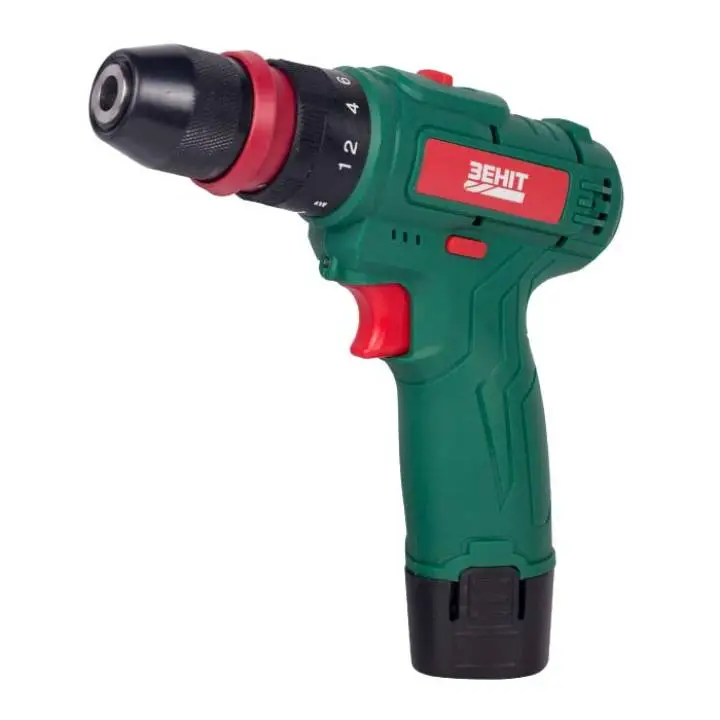 Шурупокрут-дриль акумуляторний Зеніт ЗША-12/15 DFR 12В 2х1.5А·год 18Нм 350·1350об/хв 0.95кг