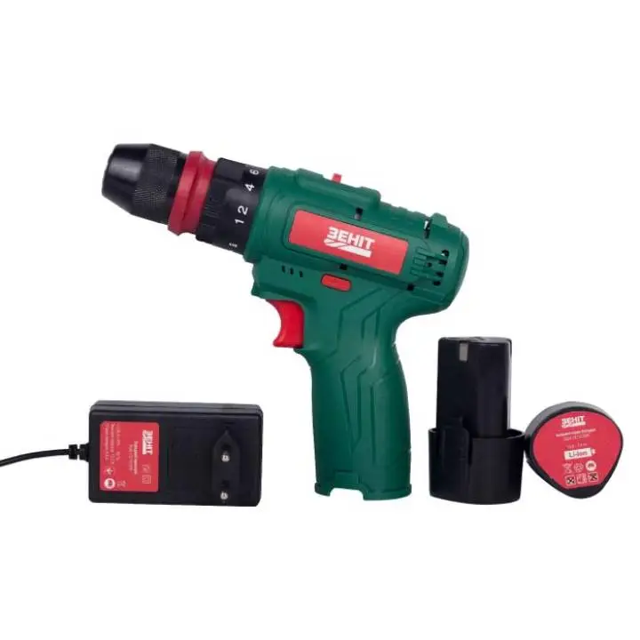 Шурупокрут-дриль акумуляторний Зеніт ЗША-12/15 DFR 12В 2х1.5А·год 18Нм 350·1350об/хв 0.95кг - 2