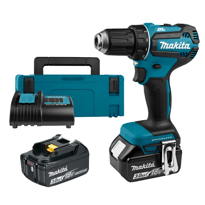 Шурупокрут-дриль акумуляторний Makita DDF485SFJ 18B 1х3А·год 27-50Нм 0-500·0-1900об/хв кейс 1.7кг