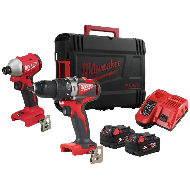 Набір із двох акумуляторних інструментів Milwaukee M18 BLPP2A3-502X 18В шурупокрут-дриль M18 BLPD2 г
