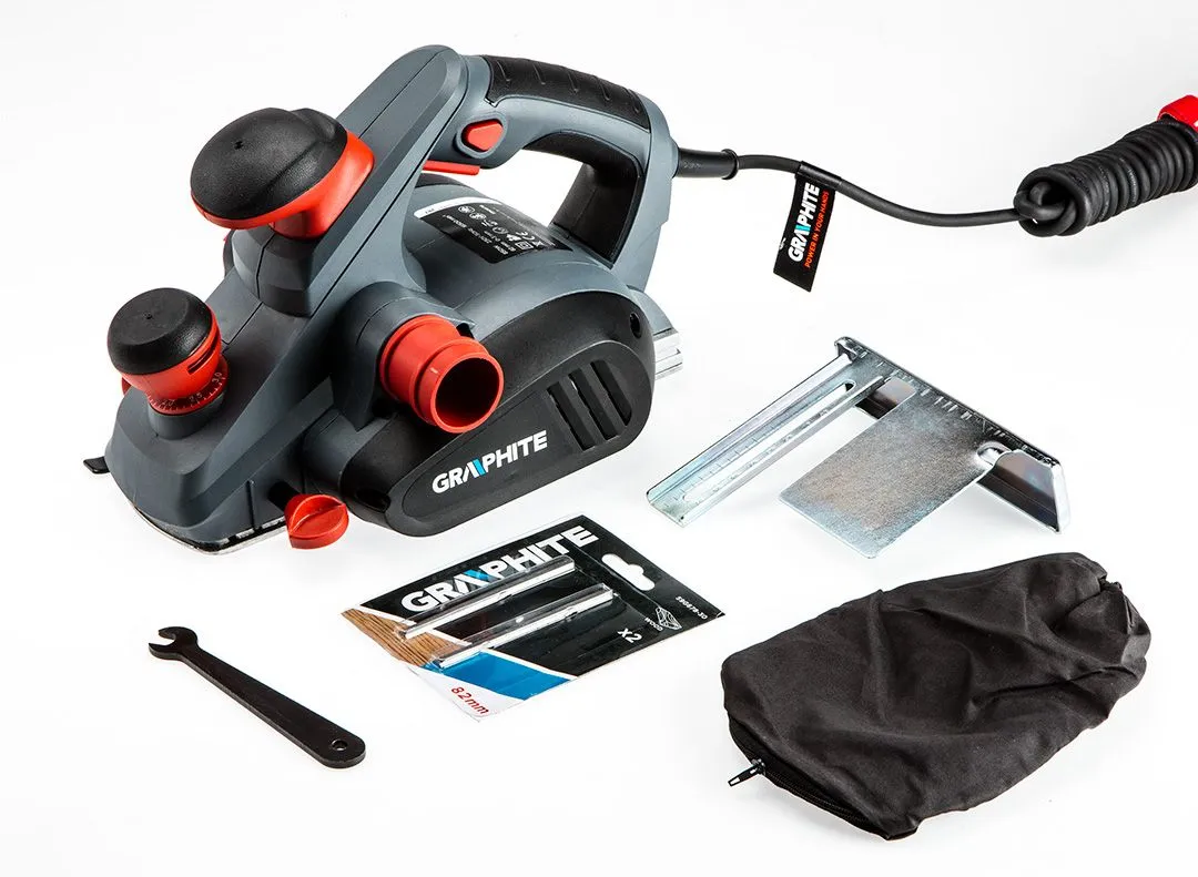 Рубанок GRAPHITE 850Вт 82мм стругання до 3мм 3.1кг - 2