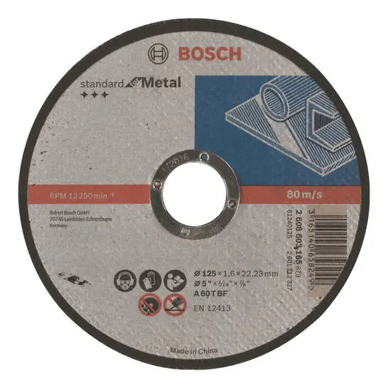 Диск відрізний по металу Bosch Professional Standard for Metal прямий 125х1.6мм