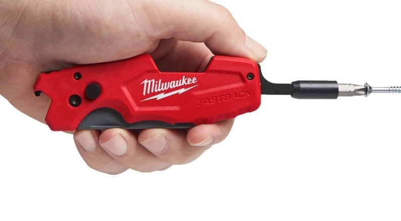 Ніж будівельний трапецевидний складаний Milwaukee Fastback, 18мм, тримач для біт 1/4", корпус комбін - 2