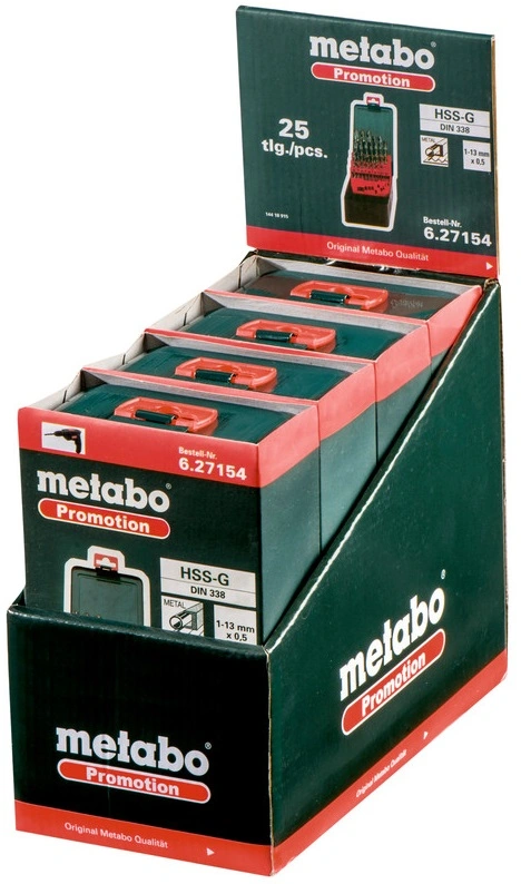 Набір свердел по металу Metabo HSS-G, 25шт - 2