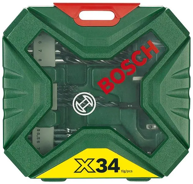Набір свердел та біт Bosch Professional X-Line, кейс, 34шт