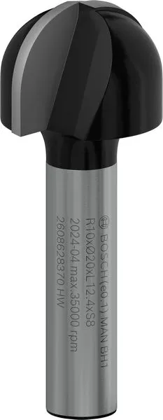 Фреза галтельна Bosch Professional Std S8 R10 D20 L12.4