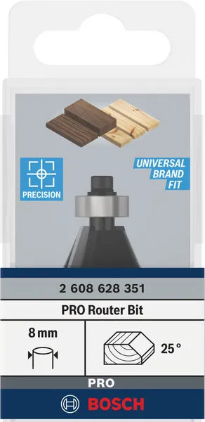 Фреза фасонна Bosch Professional Std S8 D23.7 В5.5 L12 25° - 2