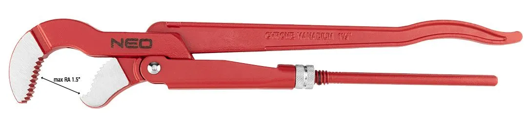 Ключ трубний Neo Tools, 45°, робочий діапазон 0-38мм, 420мм - 4