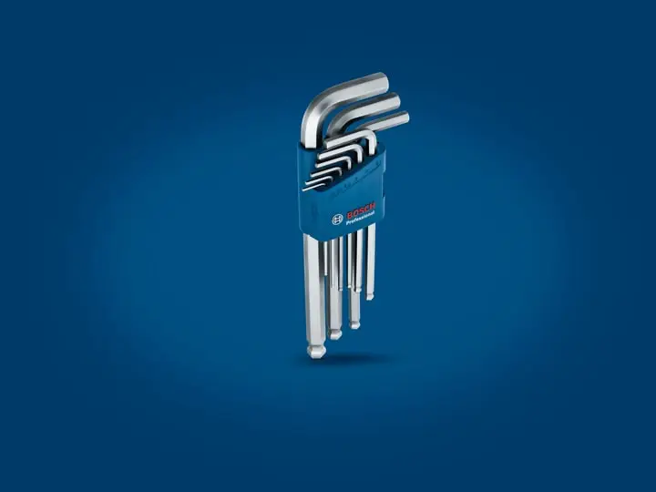 Ключі шестигранні Bosch Professional, кулястий наконечник, набір 9шт - 2