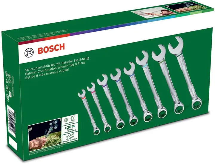 Ключі комбіновані Bosch, набір 8шт, 6-19мм - 14