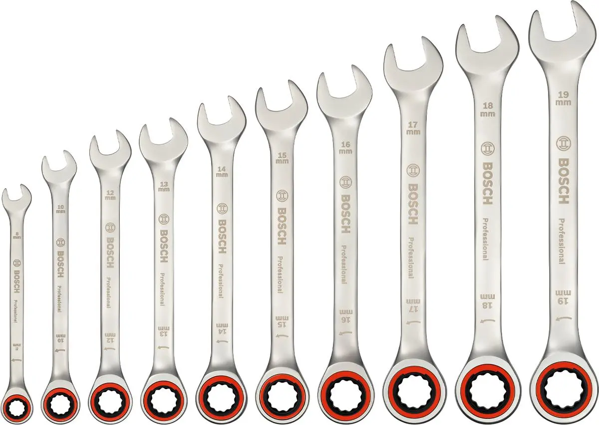Ключі комбіновані Bosch Professional, 6-19мм, набір 10шт