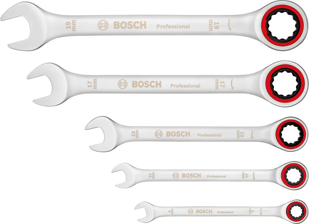 Ключі комбіновані Bosch Professional, 8,10,13,17,19мм, набір 5шт - 3