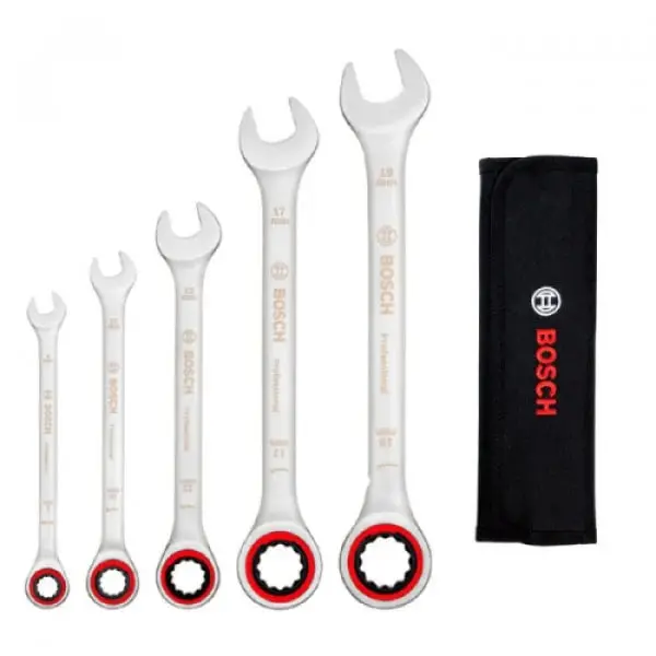 Ключі комбіновані Bosch Professional, 8,10,13,17,19мм, набір 5шт