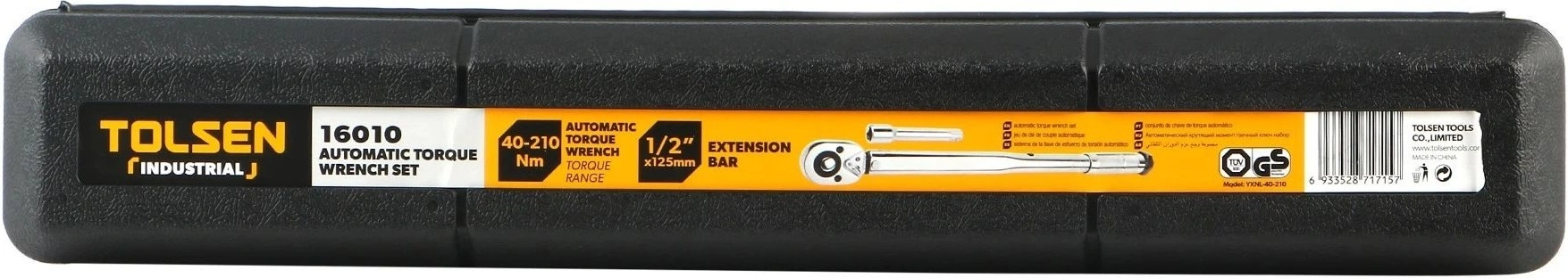 Ключ динамометричний Tolsen Профі, 1/2", CrV, 470мм, 40-210Нм - 8