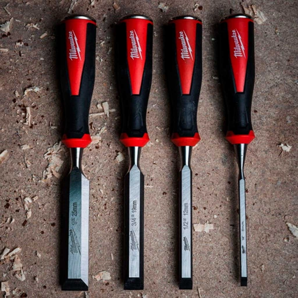 Стамеска Milwaukee, набір 4шт, 6-13-19-25мм, CrV - 2