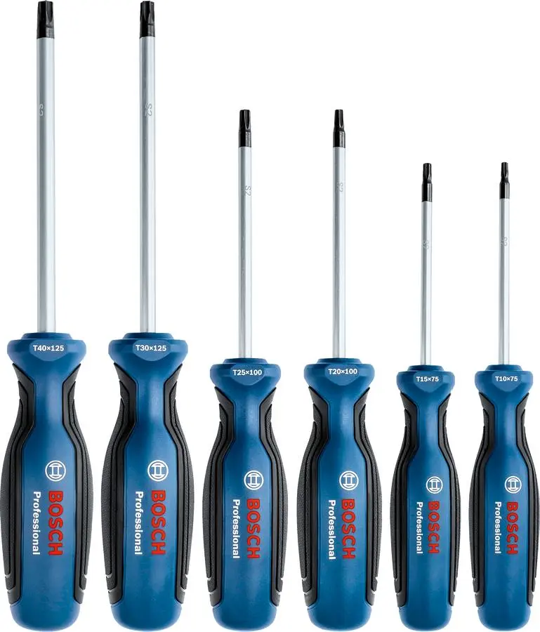 Викрутка Bosch Professional Torx набір 6шт, T10х75, T15х75, T20x100, T25x100, T30x125, T40x125мм