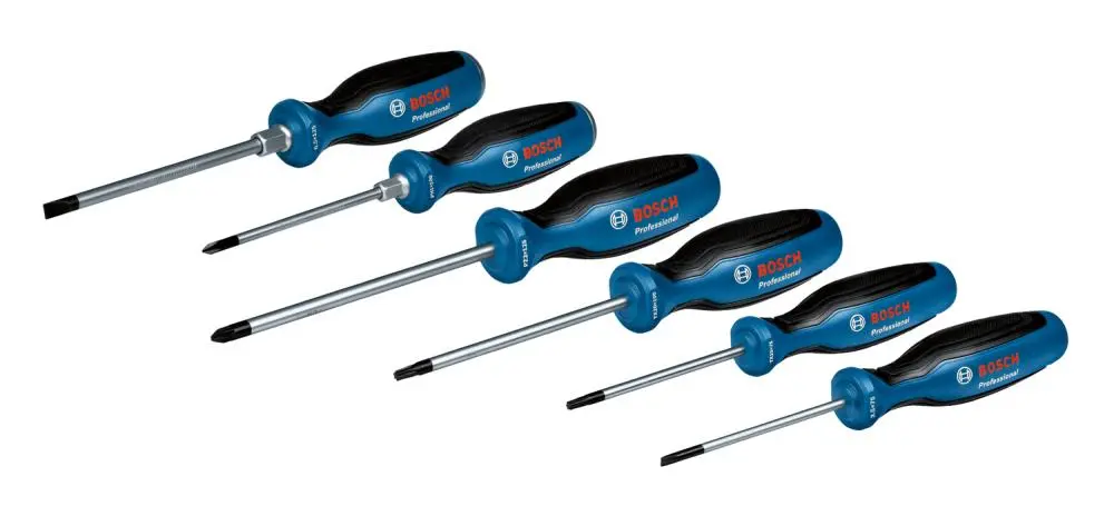 Викрутка Bosch Professional набір 6шт, SL 3.5, 6.5мм, Т15х75мм, Т20х100мм, PH1x100мм, PZ2x125мм