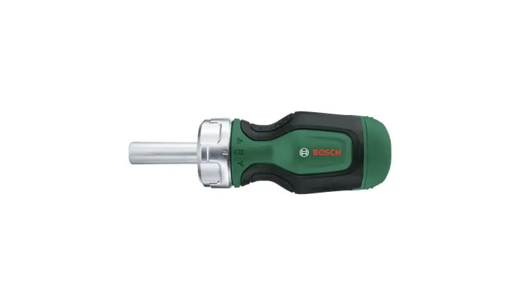 Викрутка Bosch з тріскачкою, 6 насадок, руків'я TPR (PZ1,PZ2,PH2,SL4,TX25,HEX5), 111мм, сталь CrV