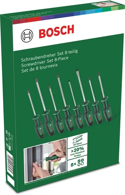 Викрутка Bosch набір 8шт, SL 4, 6.5мм, PH1х100мм, PH2х125мм, PZ1х100мм, PZ2х125мм, Т20х100, Т25х100 - 6