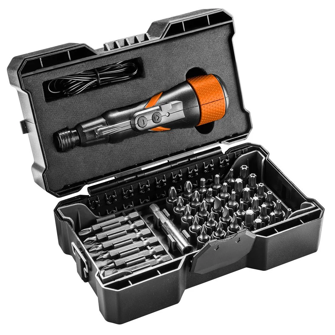 Викрутка Neo Tools акумуляторна, micro-USB, 3.6В Li-Ion, 800мА·год, 280об·хв, 42 біт, SL,PH,PZ,Torx,