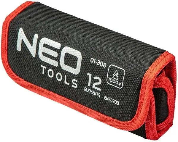 Викрутка Neo Tools діелектрична, змінні викруткові наконечники 10шт, тестер напруги, SL,PH - 3