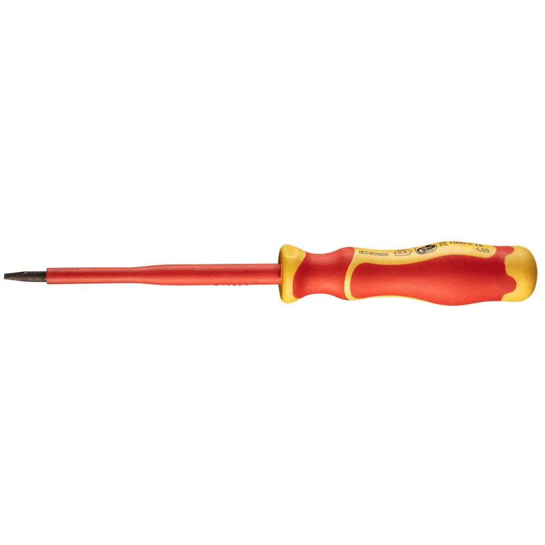 Викрутка Neo Tools плоска, діелектрична, SL4x100мм, сталь S2