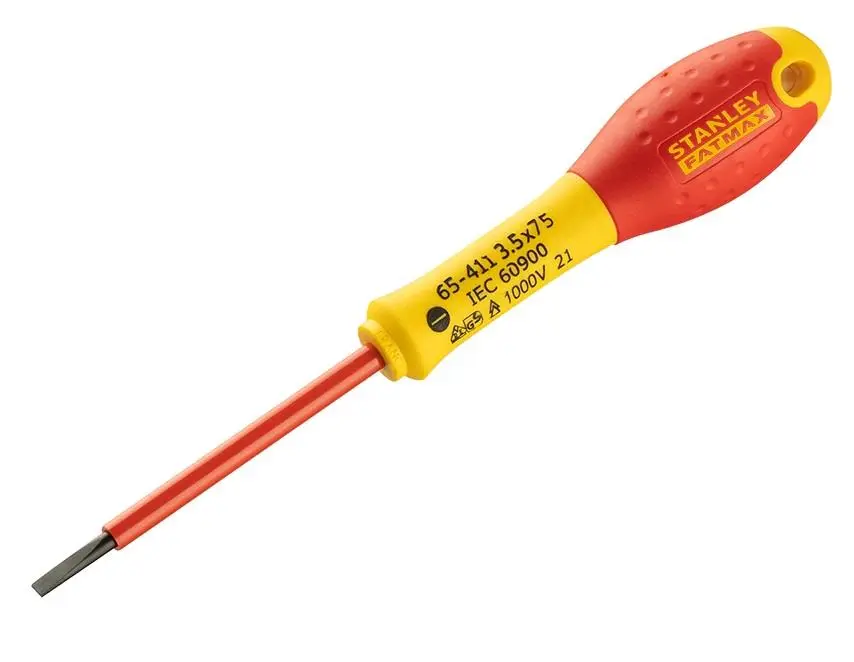 Викрутка Stanley FatMax VDE плоска, діелектрична, SL3.5х75мм - 2