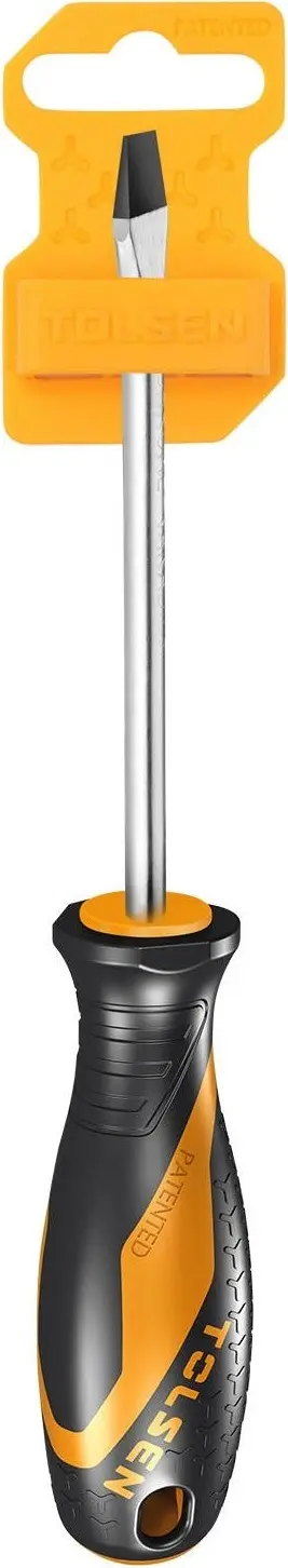 Викрутка Tolsen Ерго плоска, SL6.5x100мм, сталь CrV - 5