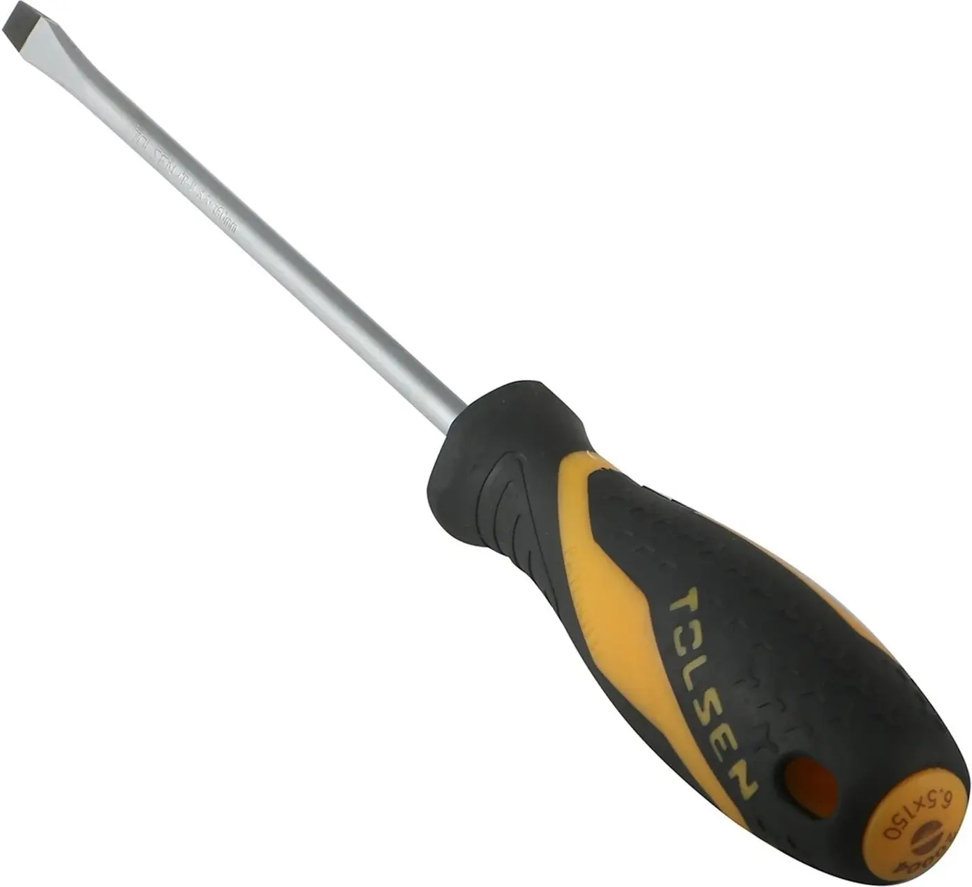 Викрутка Tolsen Ерго плоска, SL6.5x100мм, сталь CrV - 2