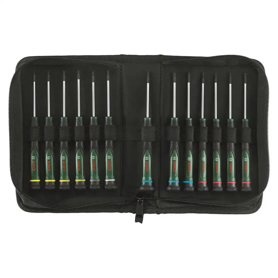 Викрутка прецизійна Bosch набір 13шт, SL, PH, TX, HEX, сталь CrV - 3