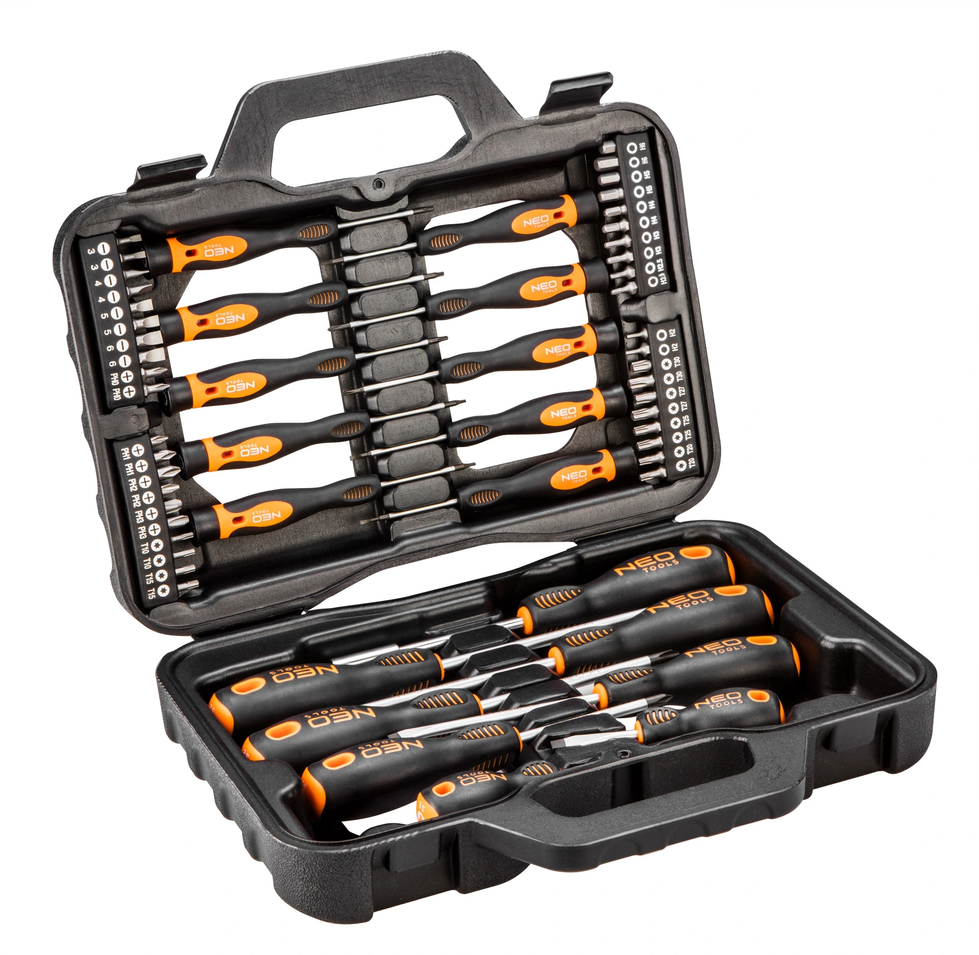 Викрутки Neo Tools набір 58шт, 40 біт, SL,PH,Torx,H, сталь S2, кейс